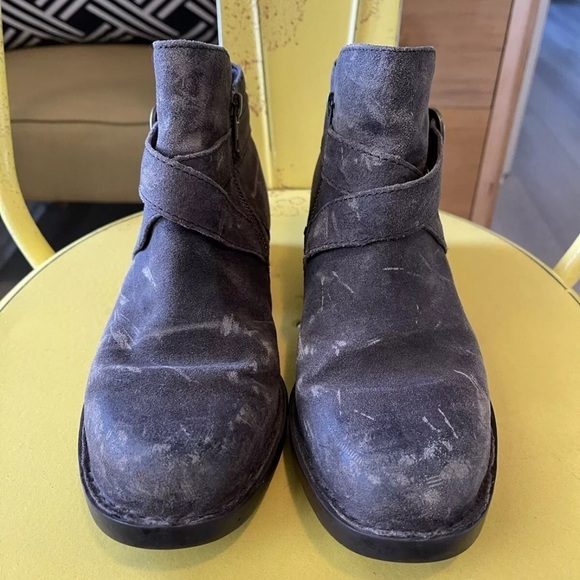 Born Brown Leather Boots Sz 7.5 Womens Distressed Buckle Straps Boho Festival - Picture 2 of 9